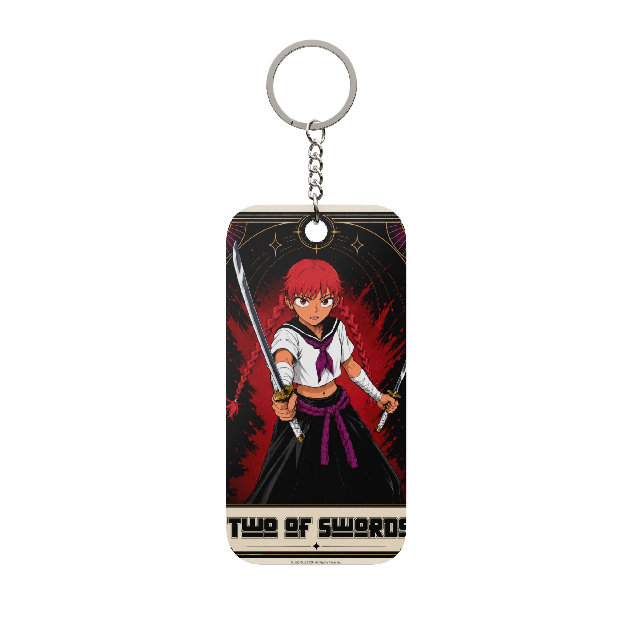 Salutogenesis™ |  Omani Two of Swords Tarot Keychain